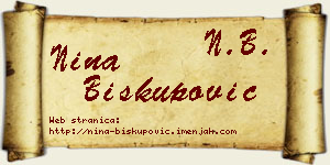 Nina Biskupović vizit kartica